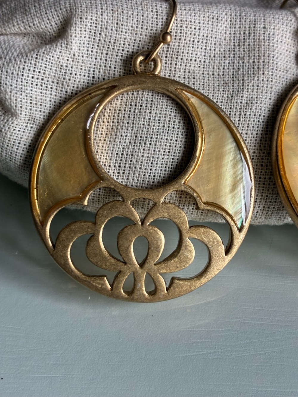 Bohemian Lia Sophia Round French Hook Earrings - Picture 2 of 8